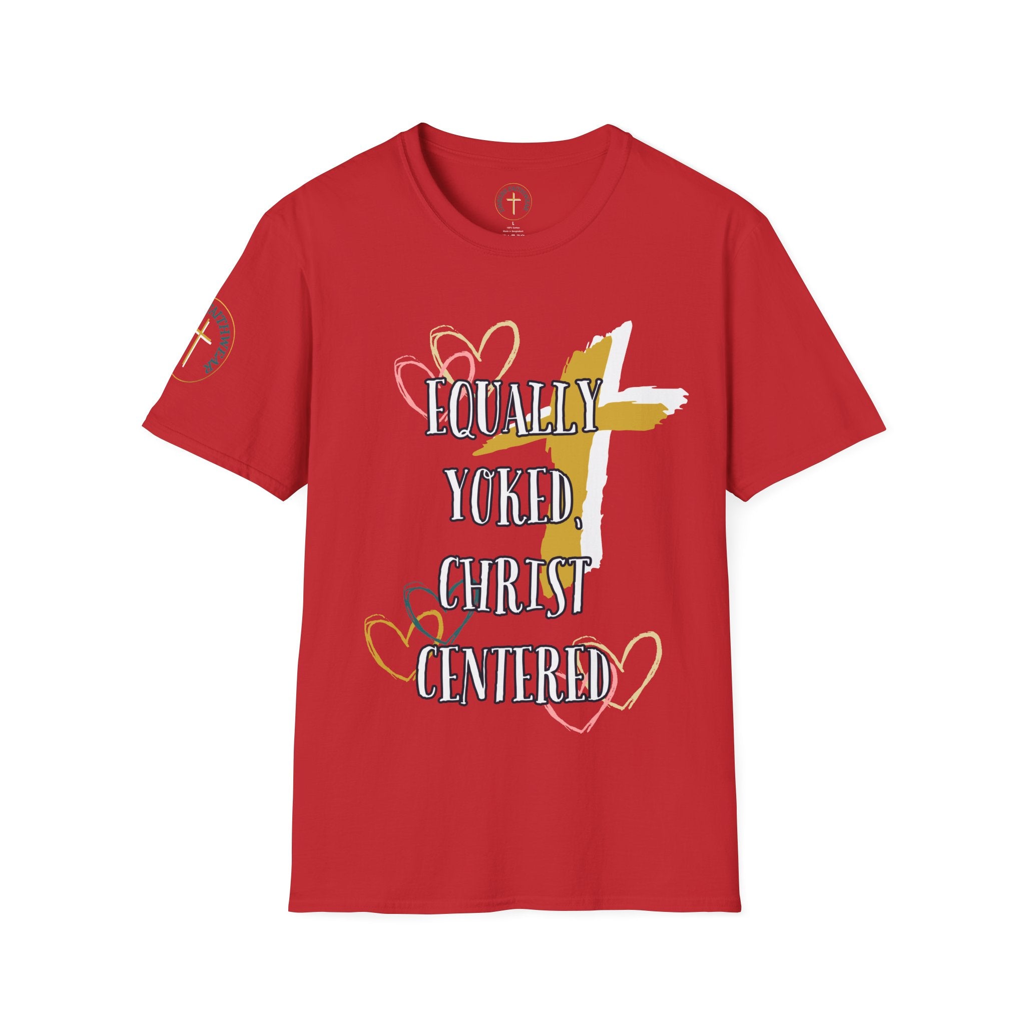 Equally yoked, Christ centered. T-Shirt