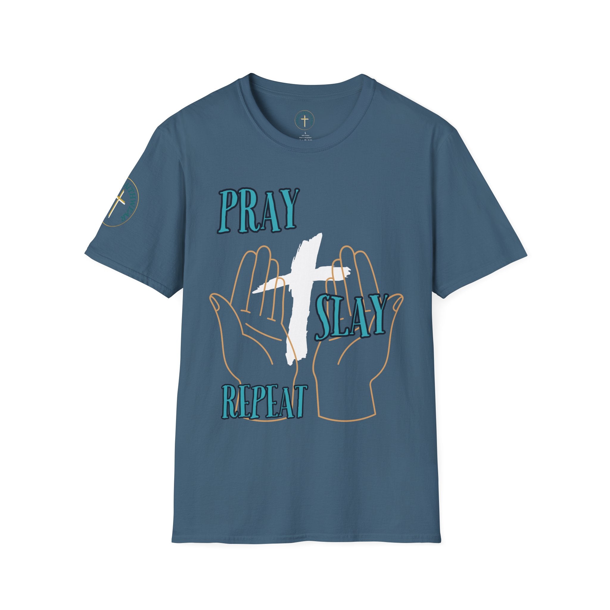 Pray slay repeat. T-Shirt