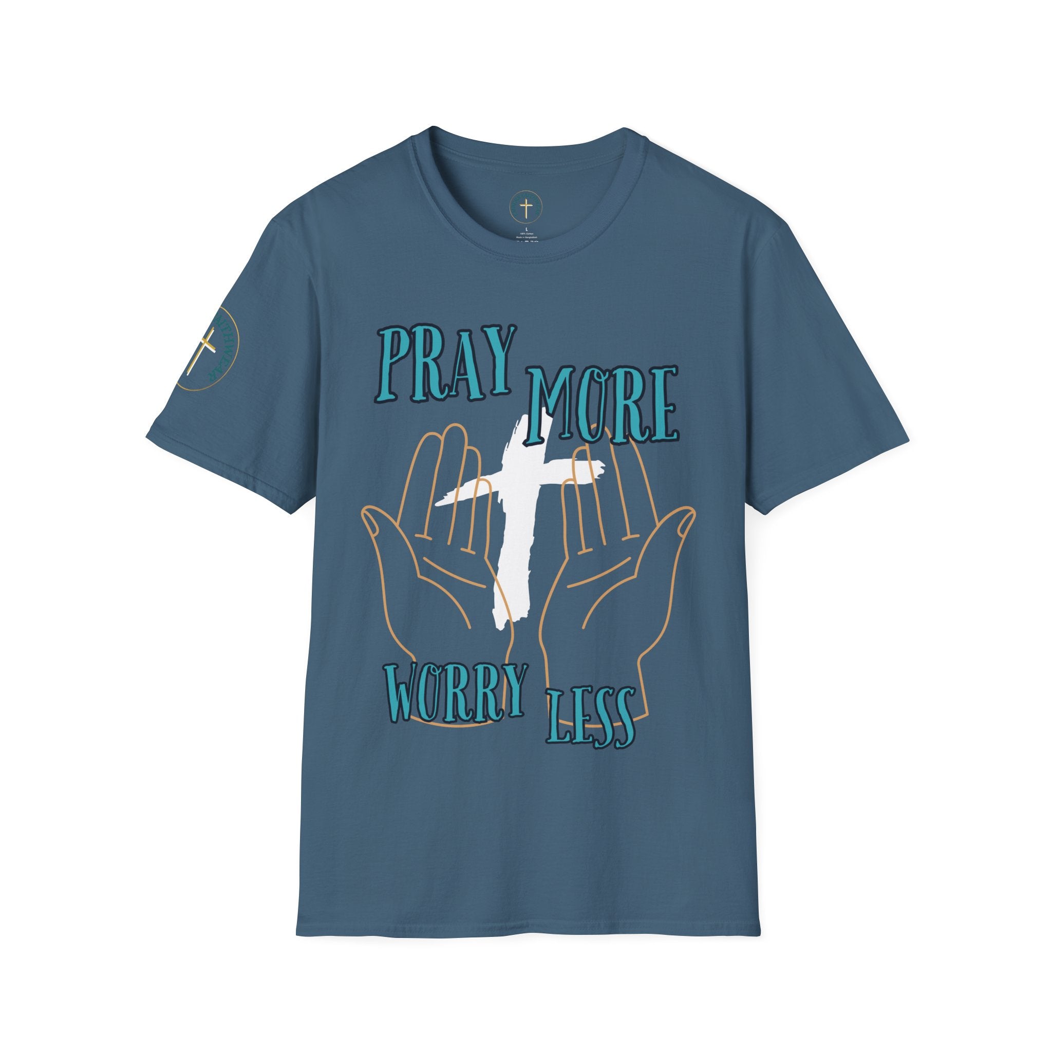 Pray more worry less. T-Shirt