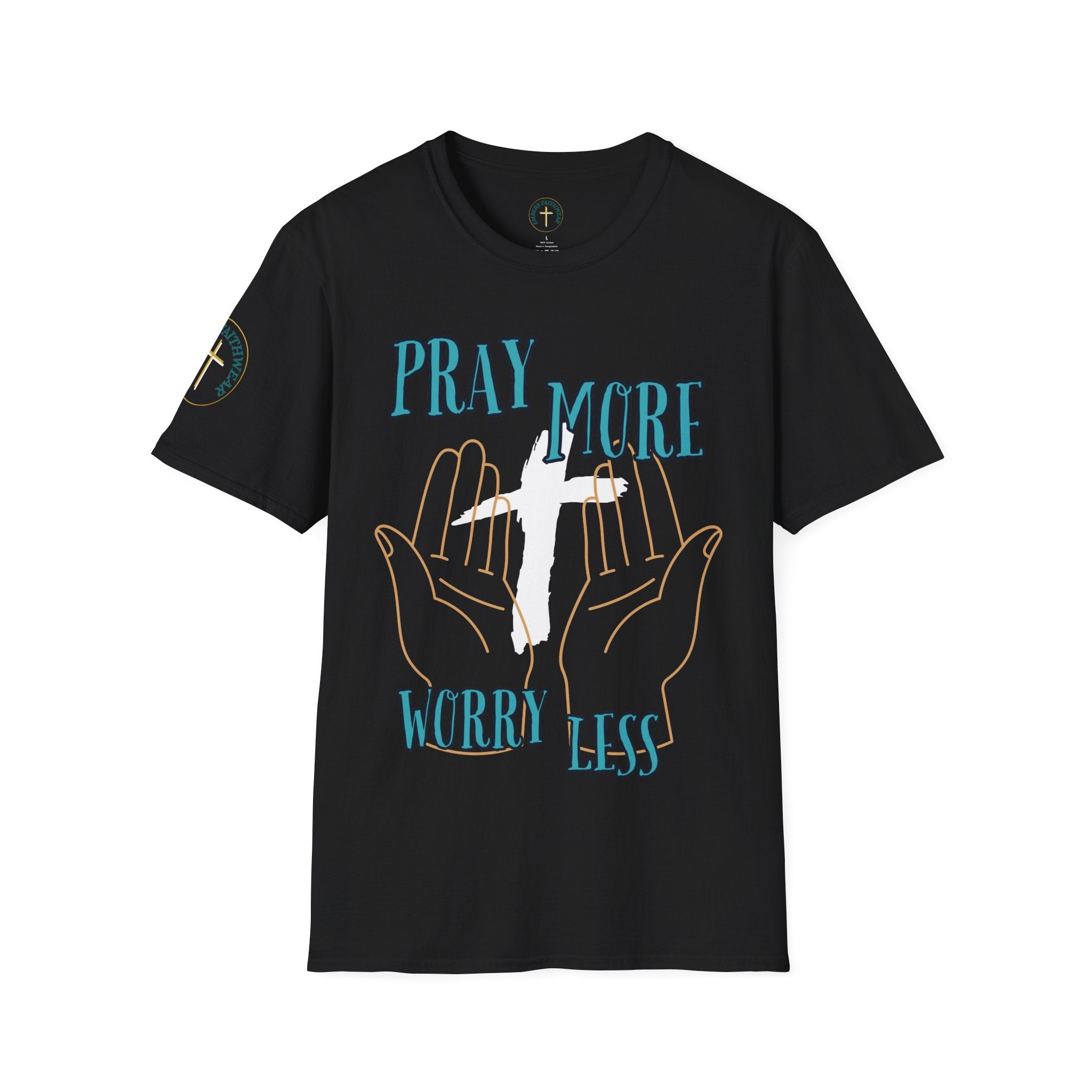 Pray more worry less. T-Shirt